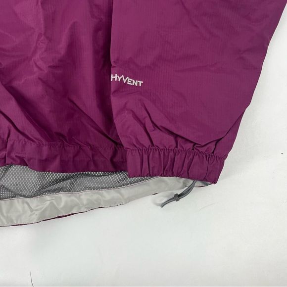 The North Face Jacket Women Small Purple Hyvent Hooded Windbreaker Parka Zip Up - Picture 11 of 14